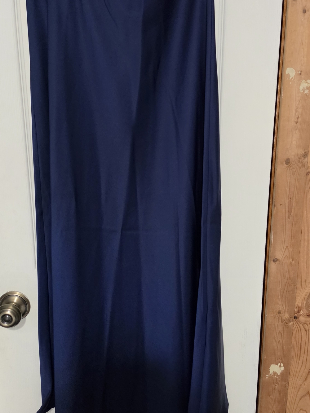 Satin Navy Hugh Waisted Women’s Skirt